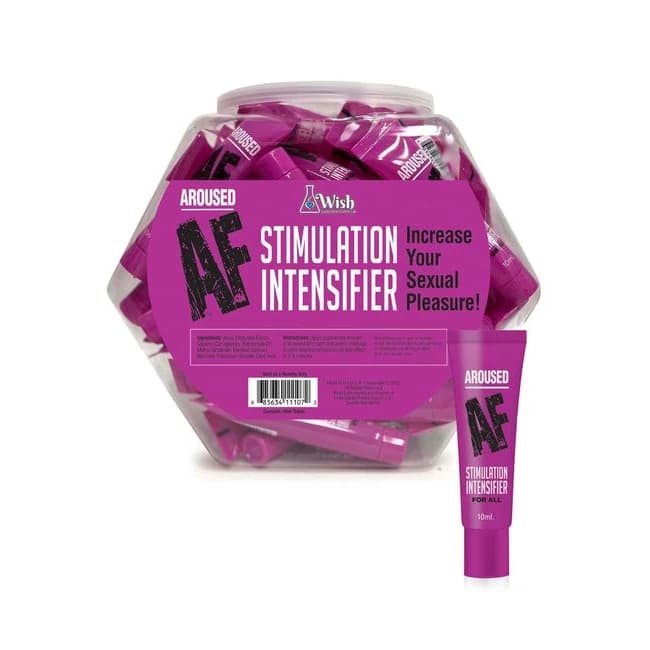 Aroused Af Fishbowl 65 Pack Stimulation Cream 10ml - Image 1 Aroused Af Fishbowl 65 Pack Stimulation Cream 10ml - Image 1
