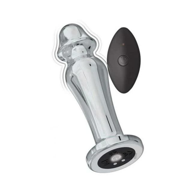 Ass-Sation Remote Vibrating Metal Anal Lover Silver, image 1