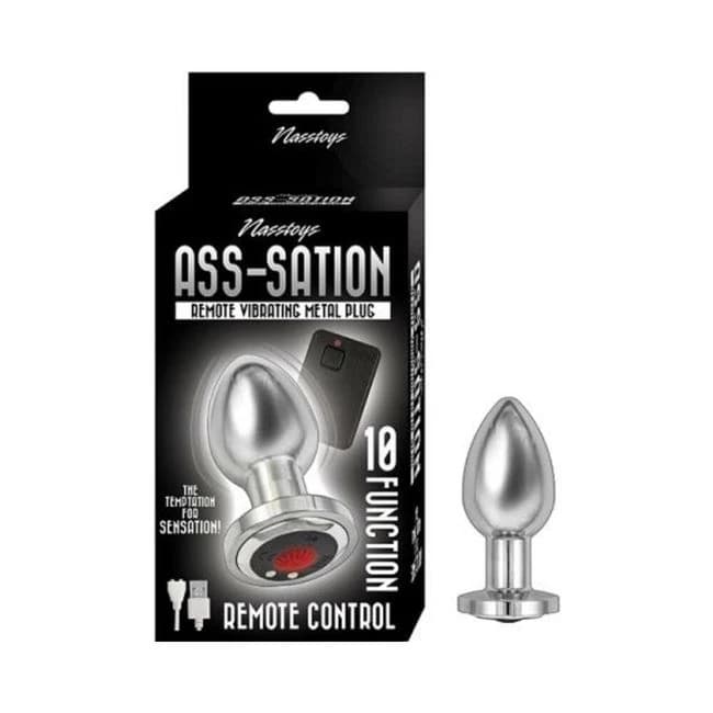 Ass-Sation Remote Vibrating Metal Plug, image 1