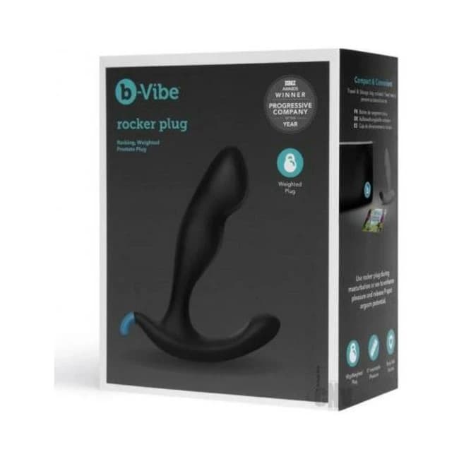 B-Vibe Rocker Rocking Weighted Prostate Plug Black, image 1