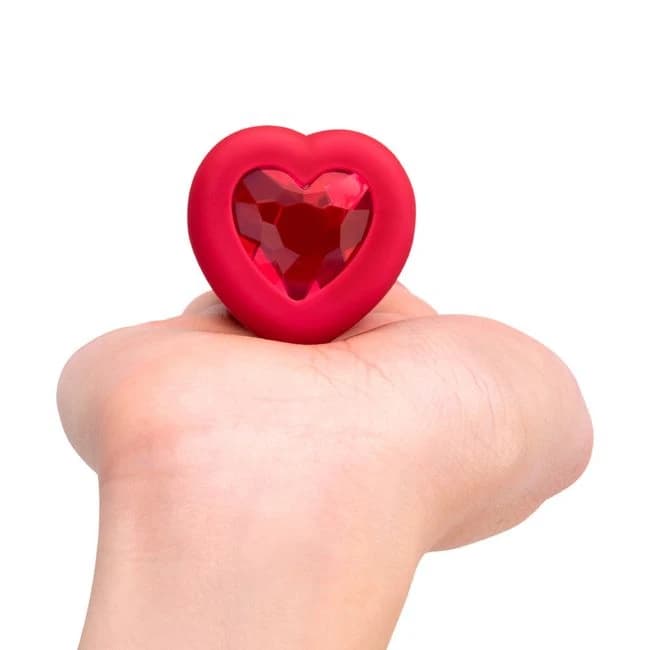 B Vibe Vibrating Heart Shaped Jewel Plug, image 1