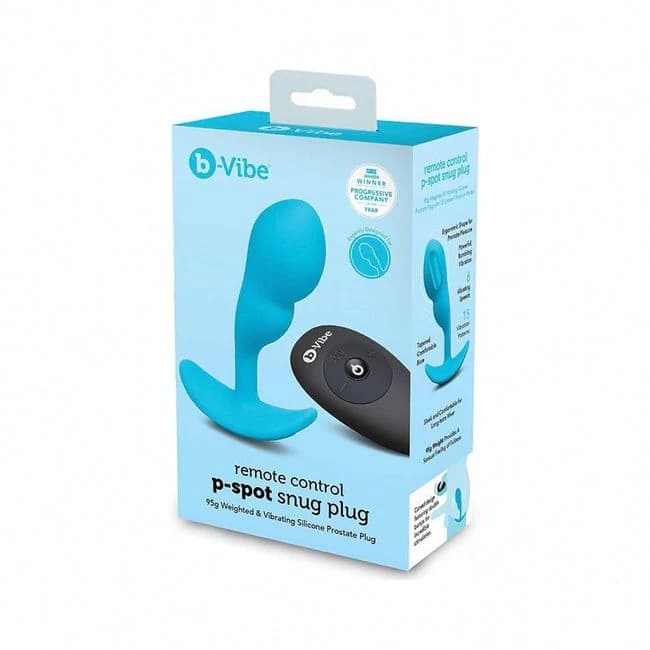 B-Vibe Vibrating P-Spot Snug Plug Large with Rechargeable Remote Control, image 1