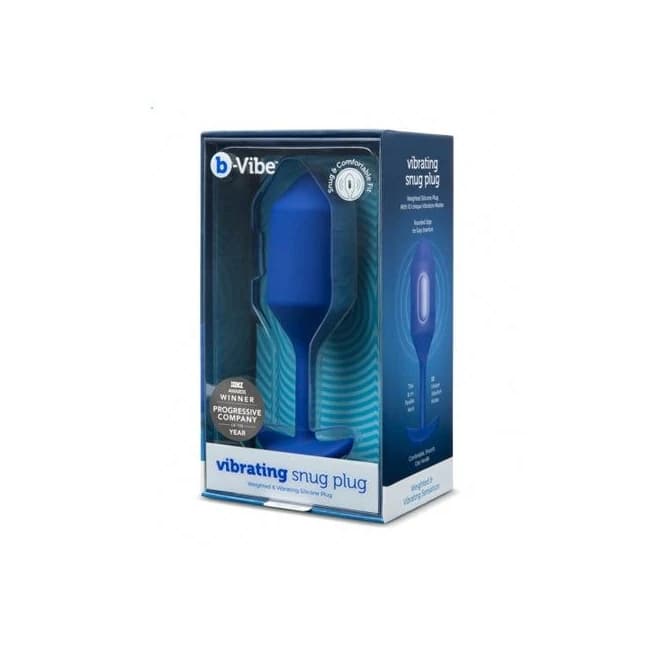 B-Vibe Vibrating Weighted Snug Plug XL - 247 g Navy, image 1