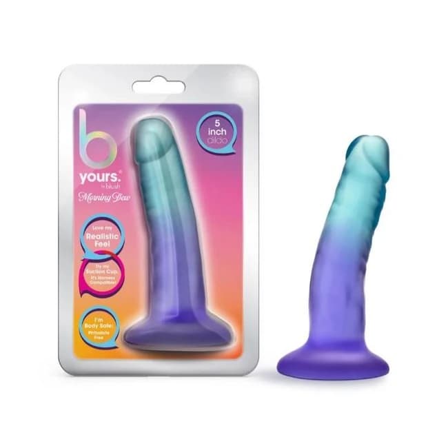 B Yours Morning Dew 5 Dildo Indigo " - Image 1 B Yours Morning Dew 5 Dildo Indigo " - Image 1