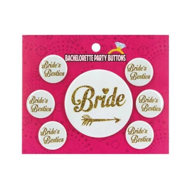 Bachelorette Party Button Bride Bride's Besties, image 1