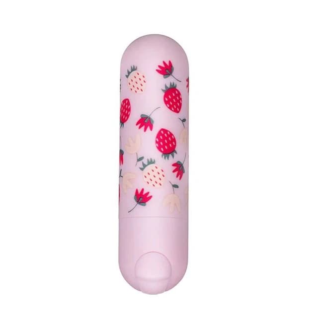 Bari Super Charged Mini Bullet W/ Strawberry Pattern - Image 1 Bari Super Charged Mini Bullet W/ Strawberry Pattern - Image 1