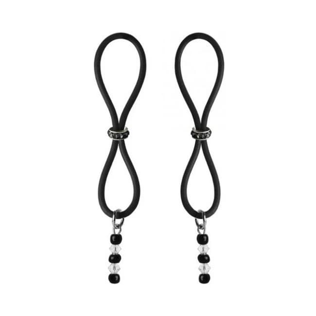 Bijoux De Nip Nipple Halos Black Gem Slider Black Clear, image 1