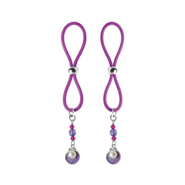 Bijoux De Nip Nipple Halos Clam Charm Purple Body Jewelry, image 1