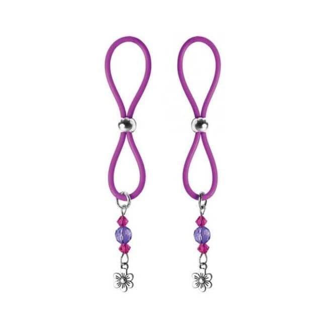 Bijoux De Nip Nipple Halos Flower Charm Purple, image 1