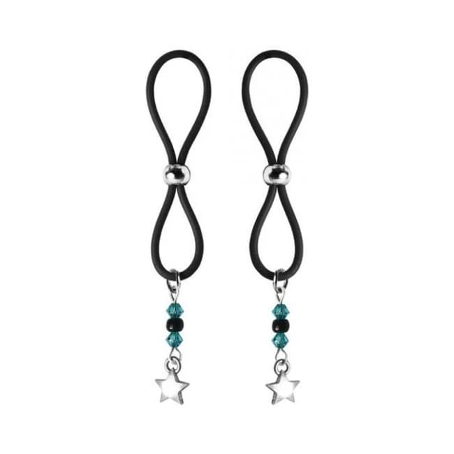 Bijoux De Nip Nipple Halos Star Charm Blue Black, image 1