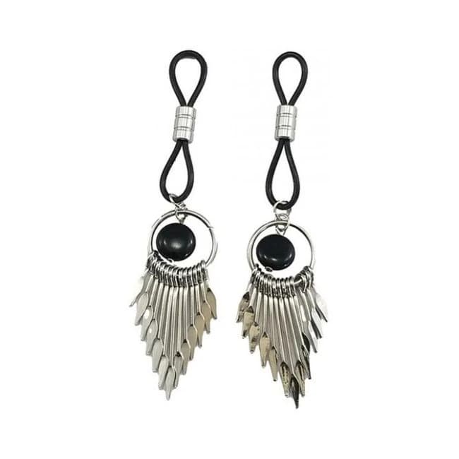 Bijoux De Nip Nipple Halos w/ Silver Arrows - Black, image 1