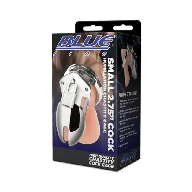 Blue Line 2.75" Small Cock Humiliation Chastity Cage, image 1