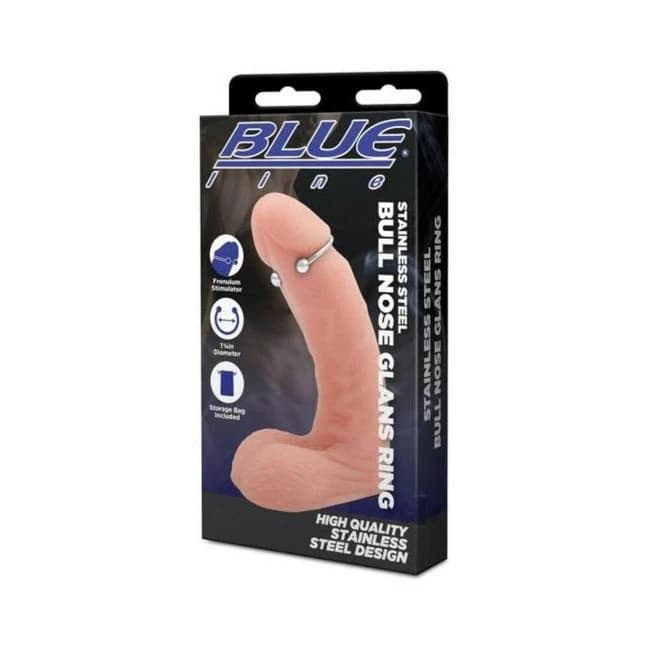 Blue Line Stainless Steel Bull Nose Glans Ring, image 1