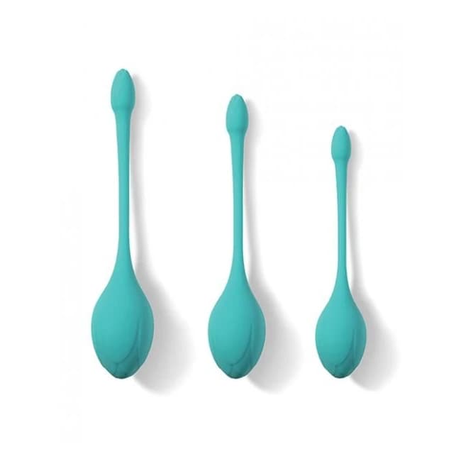 Bluebell Floral 3 Size & Weight Kegel Ball Exercise Set - Blue, image 1