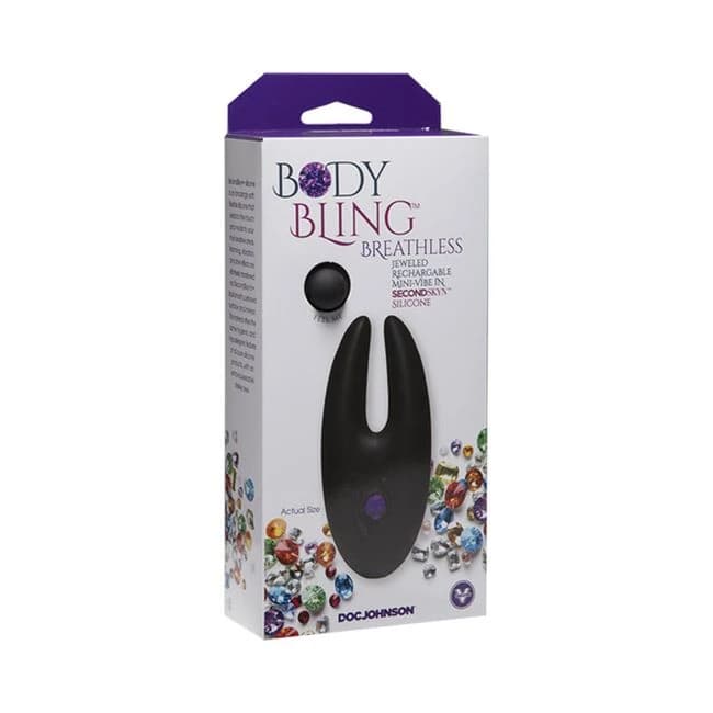 Body Bling Breathless Mini Vibe Purple Clitoral Stimulator, image 1