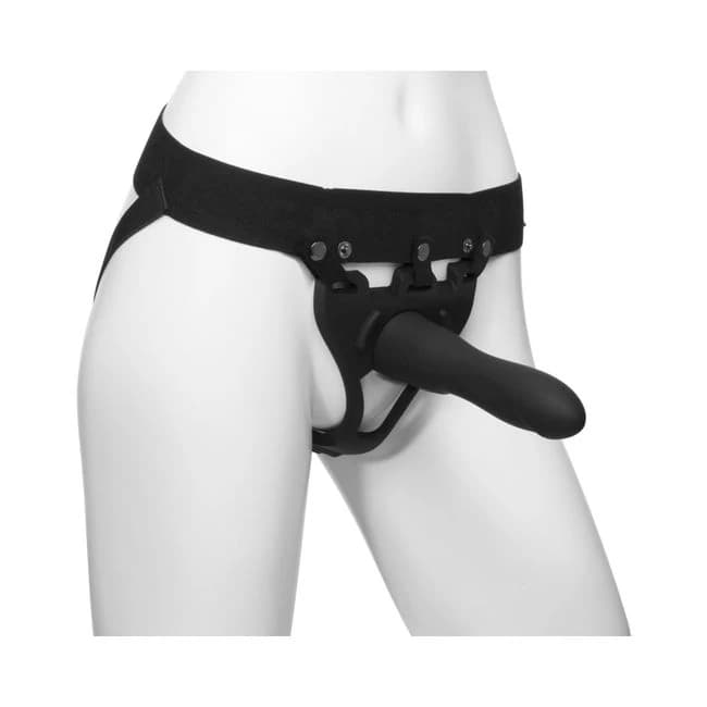 Body Extensions Hollow Large Dong Strap on Set Black, image 1