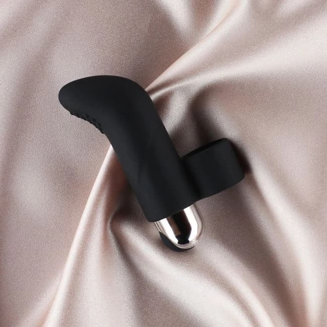 Brook 10 Modes Bullet Vibrator with Finger Accessorie Black, image 1