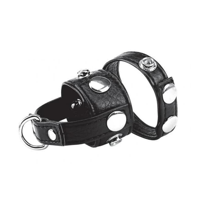 C & B Gear Cock Ring with Ball Stretcher 1 Inch Black, image 1