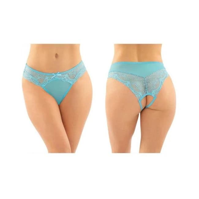 Cassia Crotchless Lace and Mesh Panty 6-Pack S/M, image 1