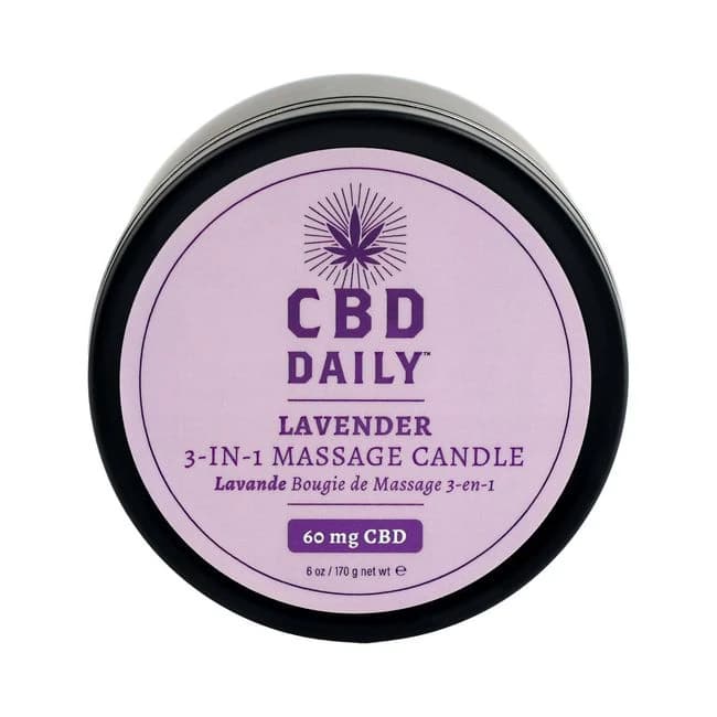 Cbd Daily Lavender 3-in-1 Massage Candle 6 Oz - Image 1 Cbd Daily Lavender 3-in-1 Massage Candle 6 Oz - Image 1