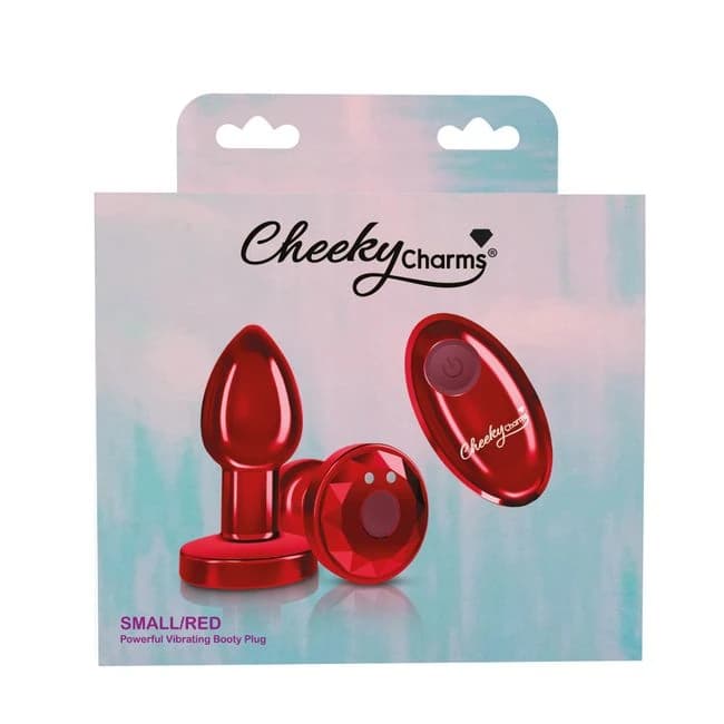 Cheeky Charms Vibrating Metal Plug, image 1
