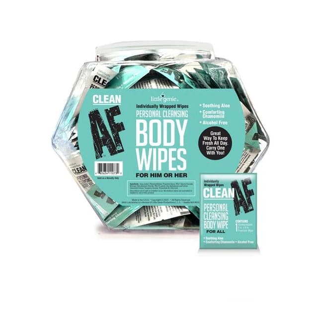 Clean Af Fishbowl 96 pc Individual Body Wipes, image 1