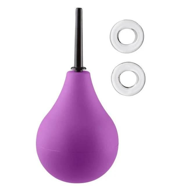 Cloud 9 Fresh + Deluxe Anal Soft Tip Enema Douche 7.6 Oz W/ Ez Squeeze Bulb & 2 C-rings - Image 1 Cloud 9 Fresh + Deluxe Anal Soft Tip Enema Douche 7.6 Oz W/ Ez Squeeze Bulb & 2 C-rings - Image 1