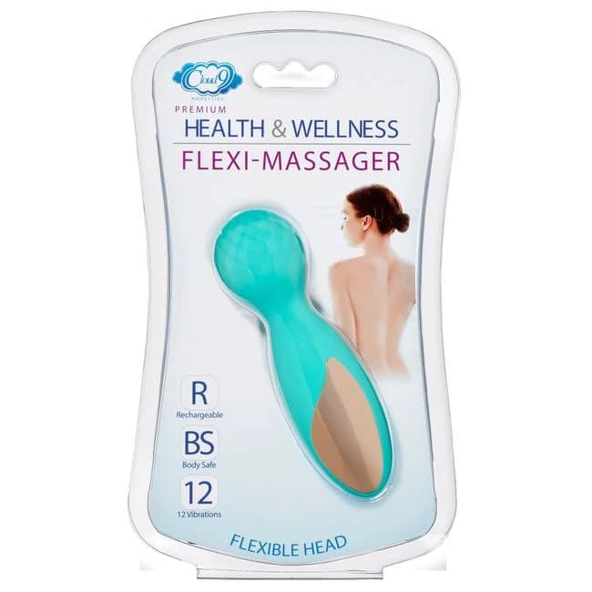 CLOUD 9 HEALTH & WELLNESS FLEXI-MASSAGER RECHARGEABLE WAND TEAL - Image 1