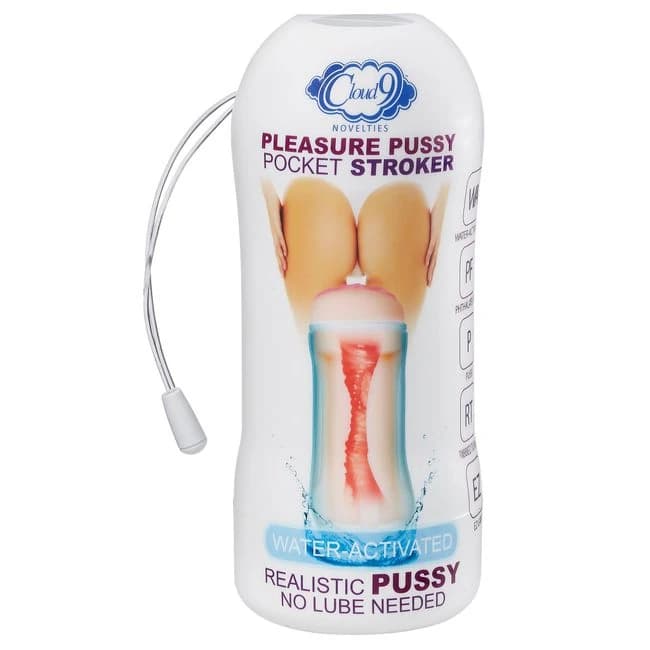 CLOUD 9 PLEASURE PUSSY POCKET STROKER WATER ACTIVATED LIGHT - Image 1