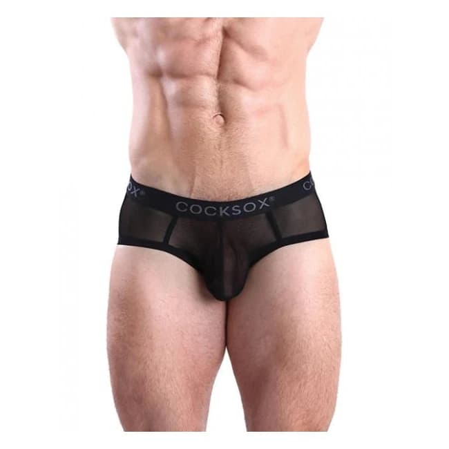 Cocksox Mesh Contour Pouch Sports Brief Black Shadow Sm, image 1
