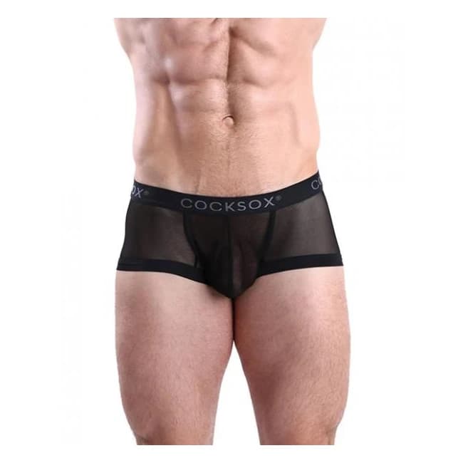 Cocksox Mesh Contour Pouch Trunk Shadow Black Sm, image 1