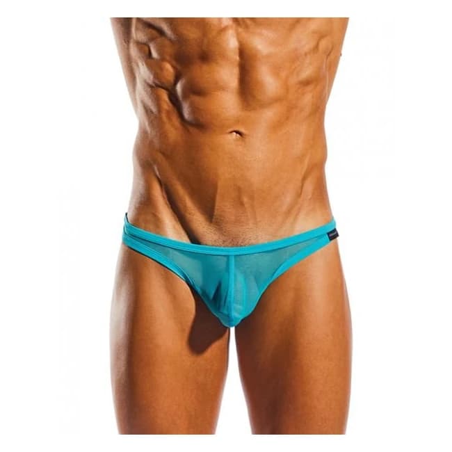 Cocksox Mesh Enhancing Pouch Thong Tonic Blue Md, image 1