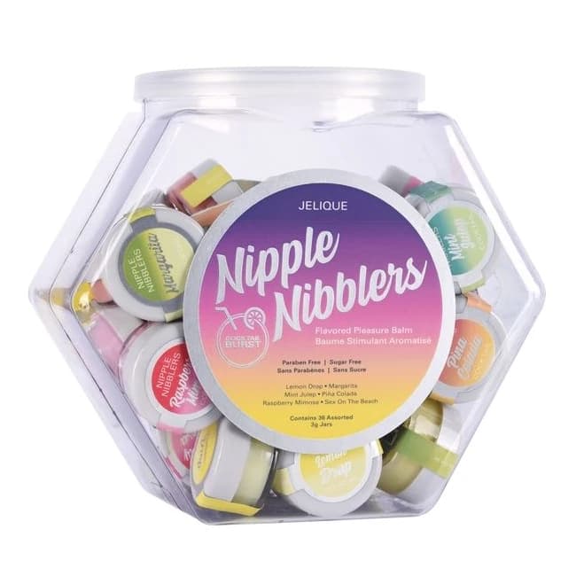 Cocktail Nipple Nibblers Asst. Tingle Balm 36ct Fish Bowl - Image 1 Cocktail Nipple Nibblers Asst. Tingle Balm 36ct Fish Bowl - Image 1