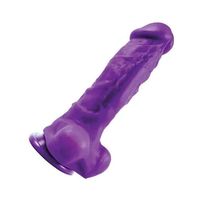 Colours Pleasures Thick 8 Inches Purple Dildo, image 1