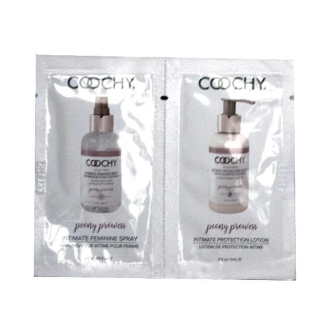 Coochy Peony Prowess Duo Foil - Intimate Feminine Spray 0.9 oz & Intimate Protection Lotion 0.2oz, image 1