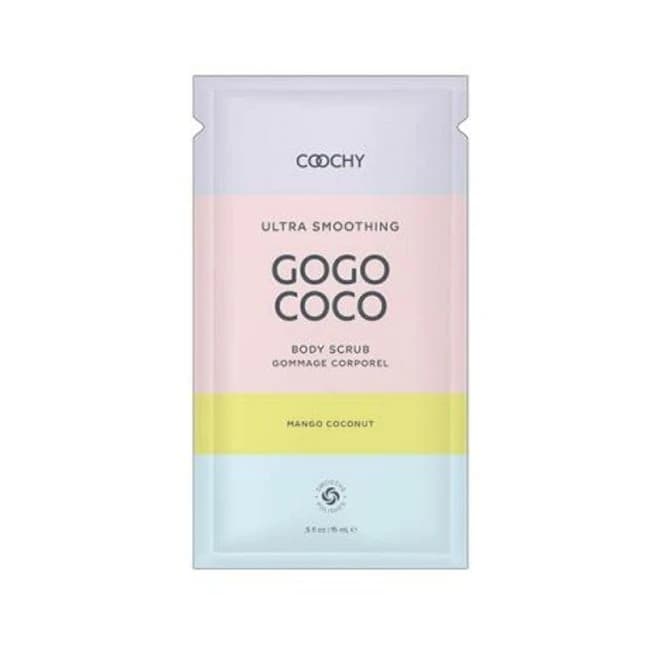 Coochy Ultra Smoothing Body Scrub Mango Coconut .35 Fl. Oz./10 Ml Foil 24-Piece Bulk Bag, image 1