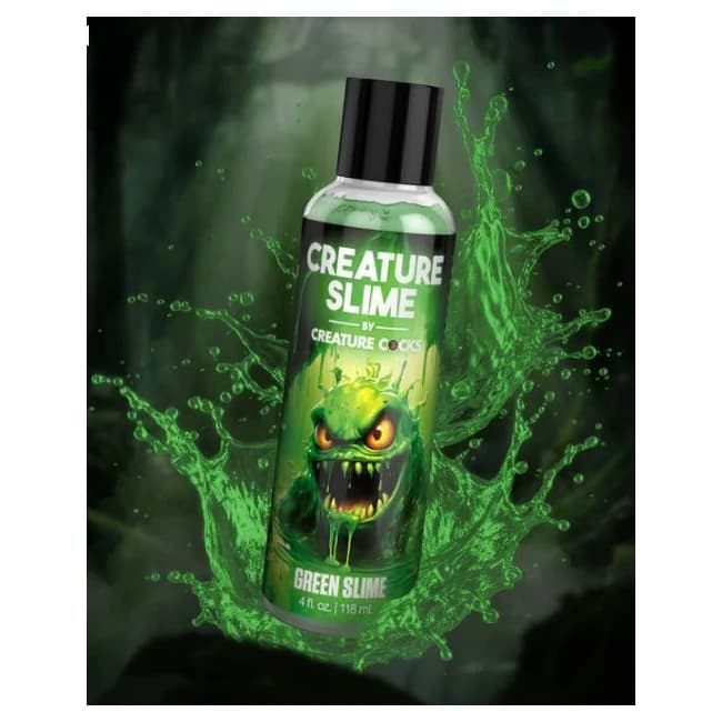 CREATURE COCKS CREATURE SLIME WATER BASED GREEN SLIME LUBE 4OZ - Image 1