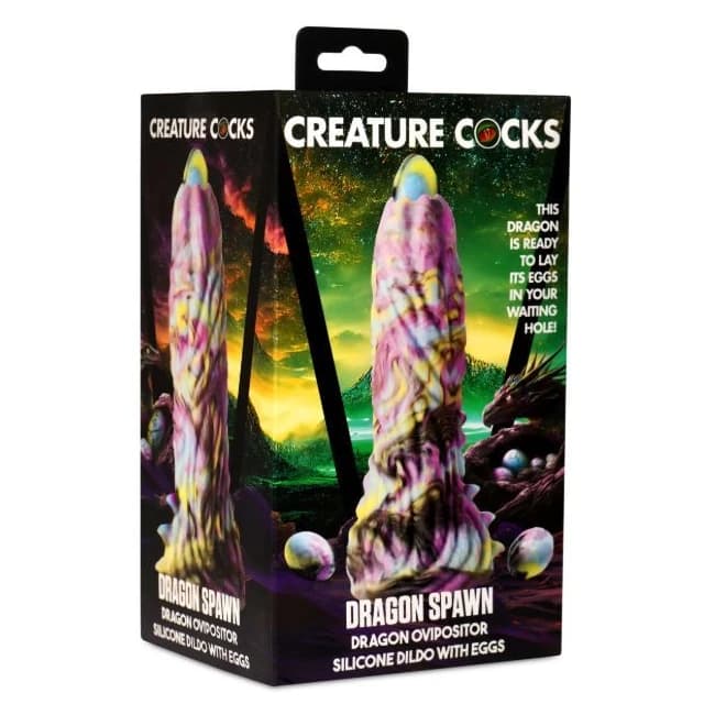 Creature Cocks Dragon Spawn Ovipositor Dildo W/ Eggs, image 1