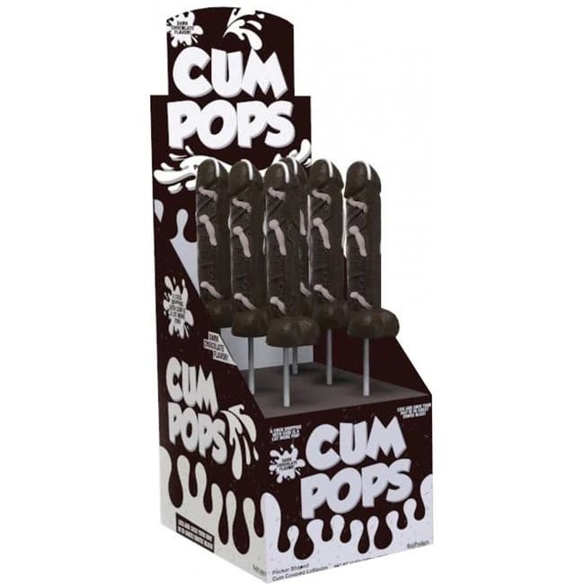 CUM COCK POPS DARK CHOCOLATE 6PC DISPLAY - Image 1