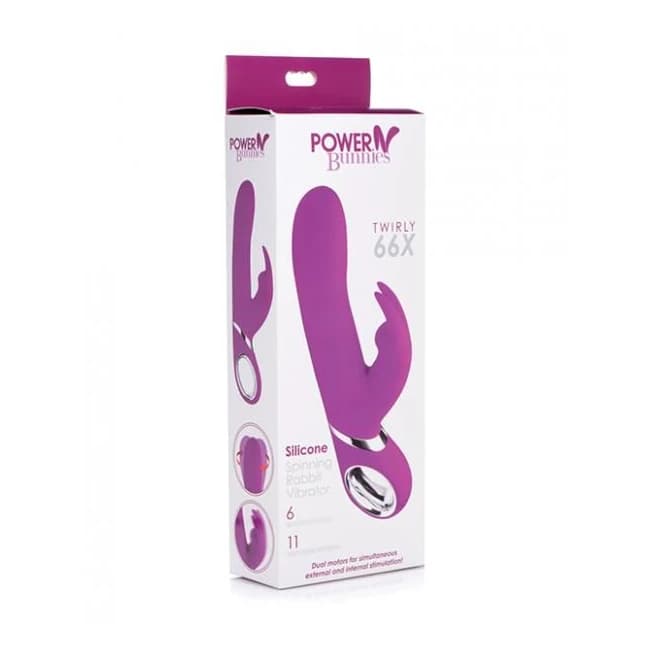 Curve Novelties Power Bunnies Twirly 66x - Purple, image 1