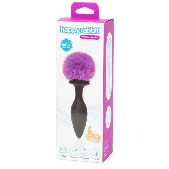 Happy Rabbit Large Vibrati Bunny Tail Butt Plug, image 1