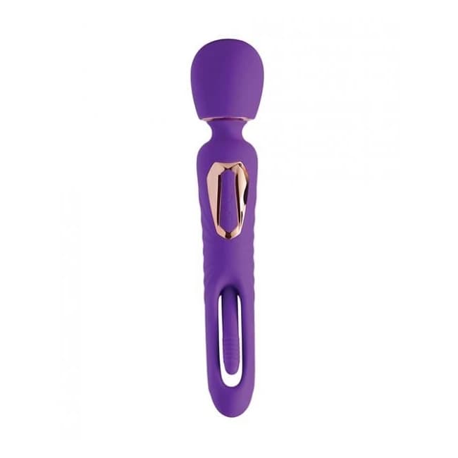 Di-Orgasm Vibrating Massage Wand & G-Spot Tapping Stimulator - Purple, image 1