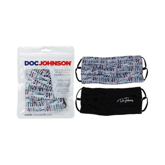 DJ Reversible & Adjustable Face Mask Blue Toy Pattern, image 1