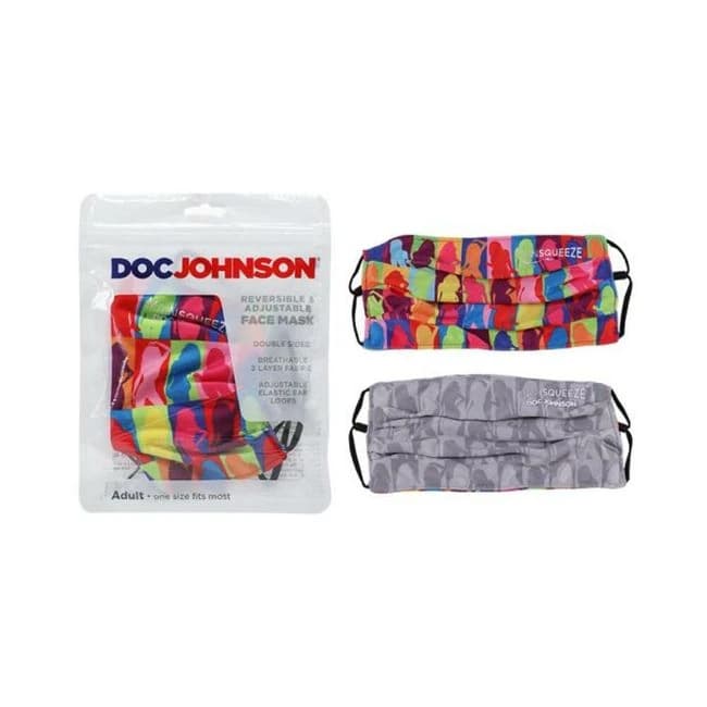 DJ Reversible & Adjustable Face Mask Main Squeeze Pattern, image 1