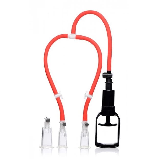 Master Series 3-Way Suck He Nipple & Clit Pump System, image 1