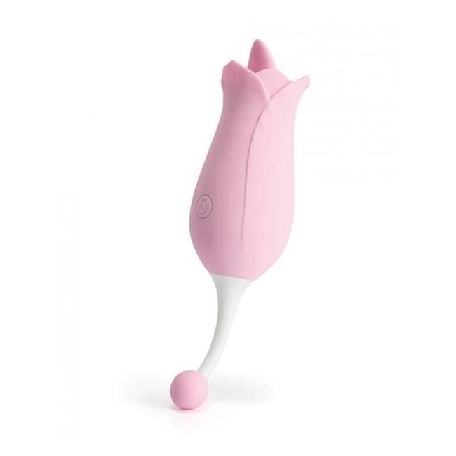 Dora Rose Toy Clit Vibrator & Tongue Licker - Pink, image 1