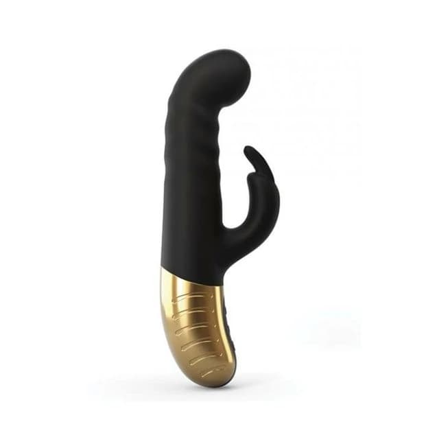 Dorcel G-Stormer Thrusting G-Spot Rabbit Vibrator Black Gold, image 1