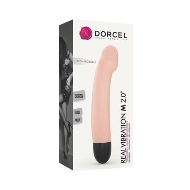 Dorcel Real Vibration M 8.5" Rechargeable Vibrator - Flesh, image 1