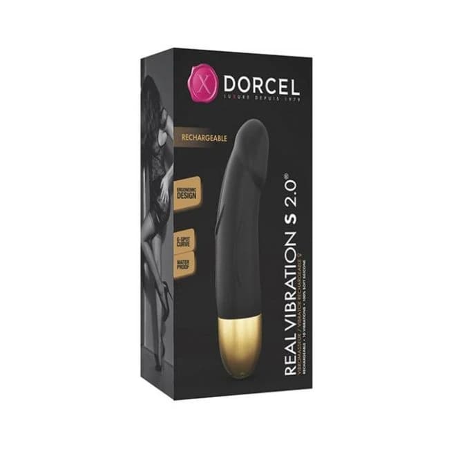 Dorcel Real Vibration S 6" Rechargeable Vibrator 2.0 - Gold, image 1