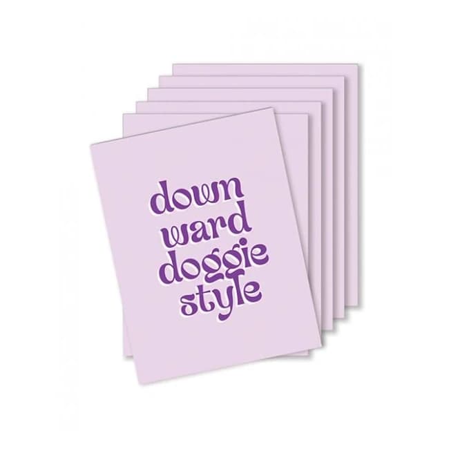 Downward Doggie Naughty Greeting Card - Pack of 6, image 1